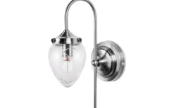 Juni Vägglampa Antikstål/Klar IP44