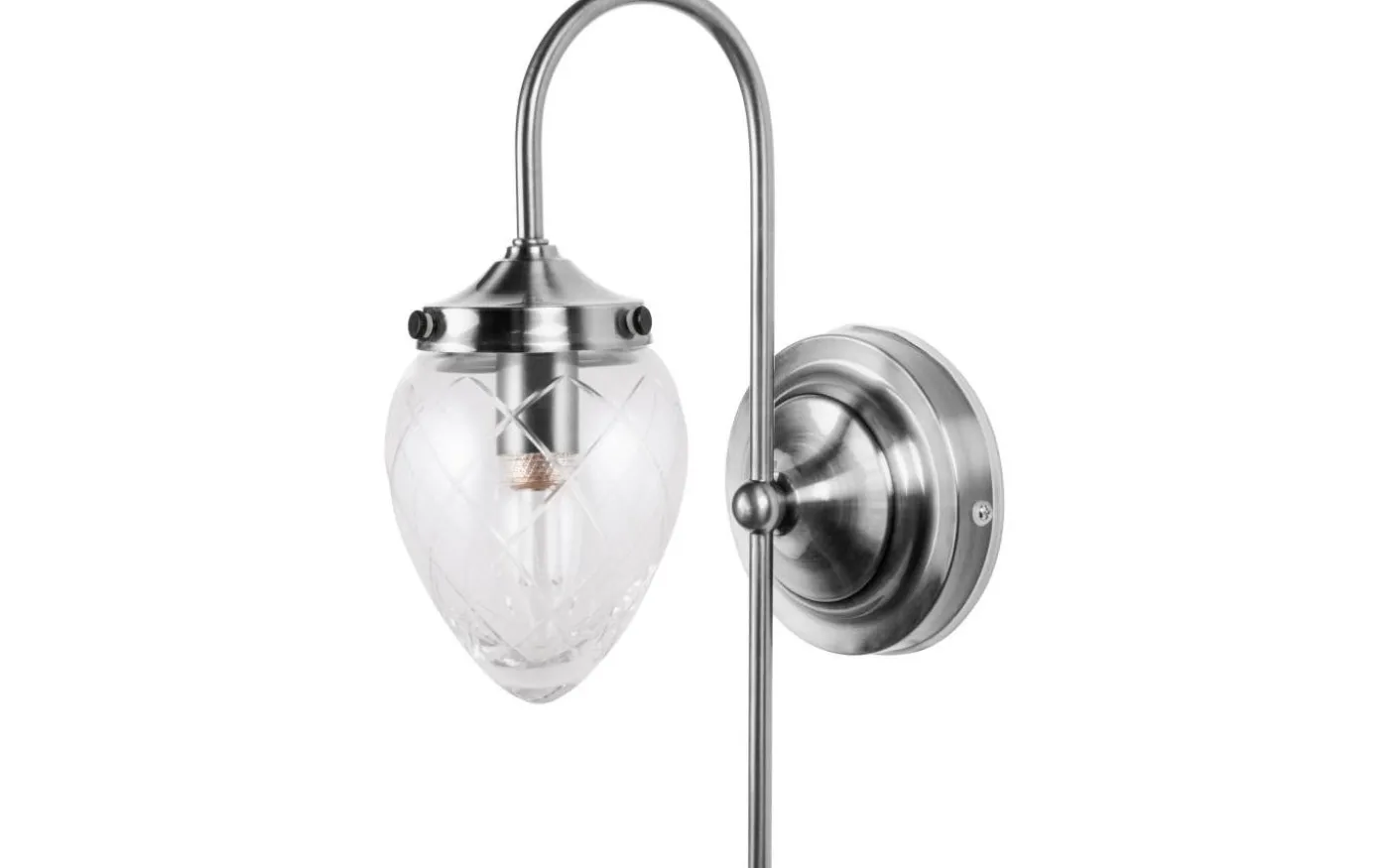 Juni Vägglampa Antikstål/Klar IP44