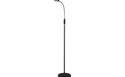 Aneta Juno Golvlampa 128cm LED 5W 3000K Svart/Krom* Golvläslampor
