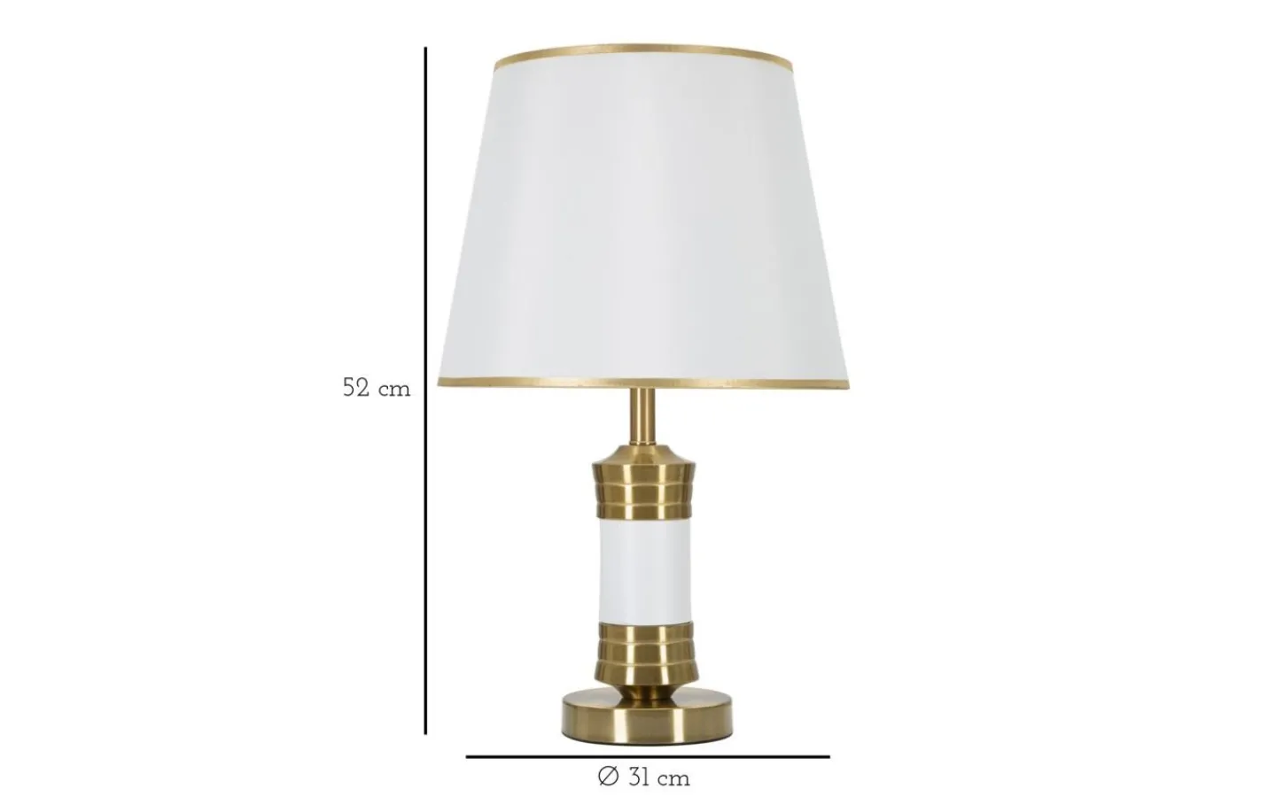 Bordslampor<Mauro Ferretti Jupiter Bordslampa 52cm Vit/Guld