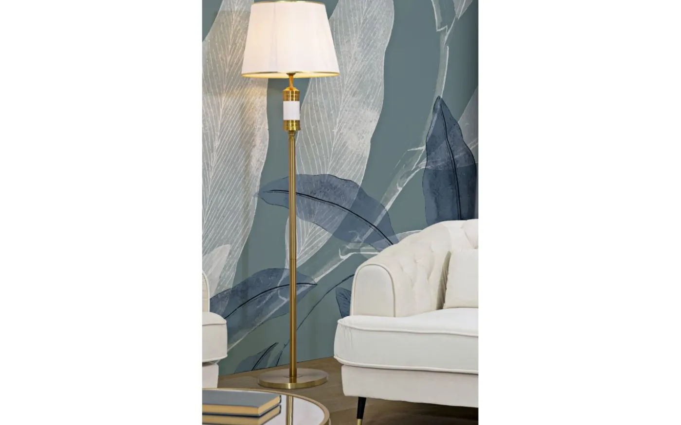 Jupiter Golvlampa 160cm Vit/Guld