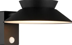 Justina Solcellslampa Rörelsesensor Vägglampa Svart IP44