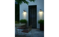 Justina Solcellslampa Rörelsesensor Vägglampa Svart IP44