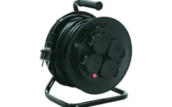 Grendosor & Förlängningskablar<Malmbergs Kabelvinda, Svart, 10 m, IP44