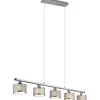 Avlånga Taklampor<Trio Lighting Kaprun Takpendel 5-delad E14 krom/grå