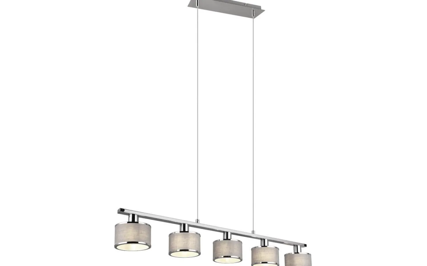 Avlånga Taklampor<Trio Lighting Kaprun Takpendel 5-delad E14 krom/grå