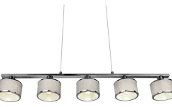 Avlånga Taklampor<Trio Lighting Kaprun Takpendel 5-delad E14 krom/grå