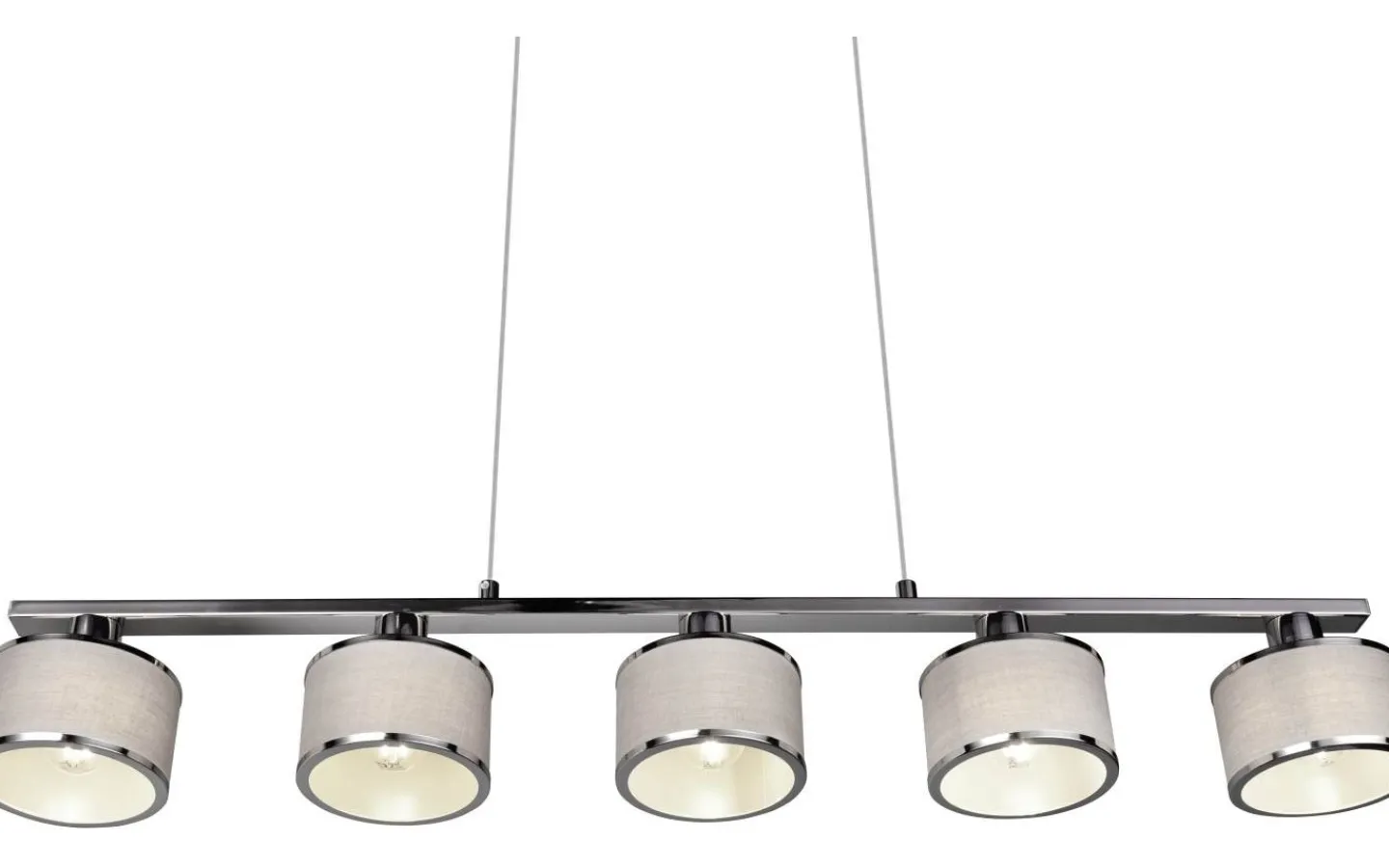 Avlånga Taklampor<Trio Lighting Kaprun Takpendel 5-delad E14 krom/grå