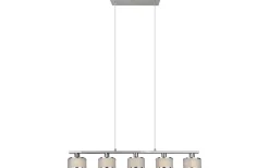 Avlånga Taklampor<Trio Lighting Kaprun Takpendel 5-delad E14 krom/grå