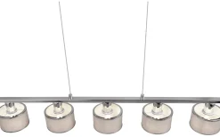 Avlånga Taklampor<Trio Lighting Kaprun Takpendel 5-delad E14 krom/grå