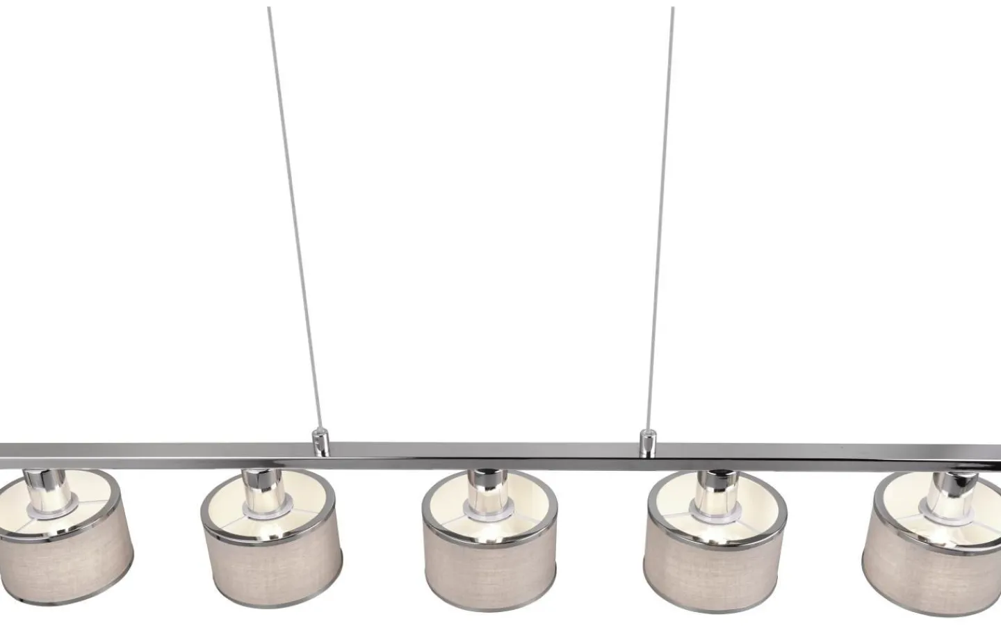 Avlånga Taklampor<Trio Lighting Kaprun Takpendel 5-delad E14 krom/grå