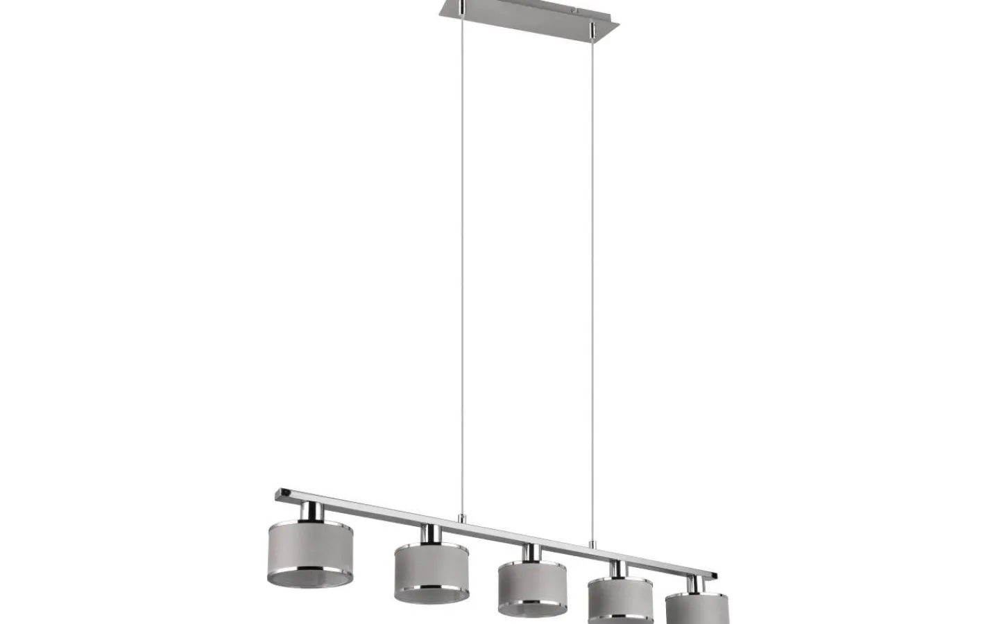 Avlånga Taklampor<Trio Lighting Kaprun Takpendel 5-delad E14 krom/grå