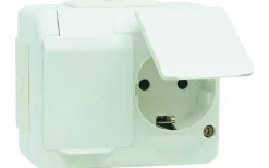 Strömbrytare & Vägguttag<Malmbergs Kapslat vägguttag, 2-vägs, IP44