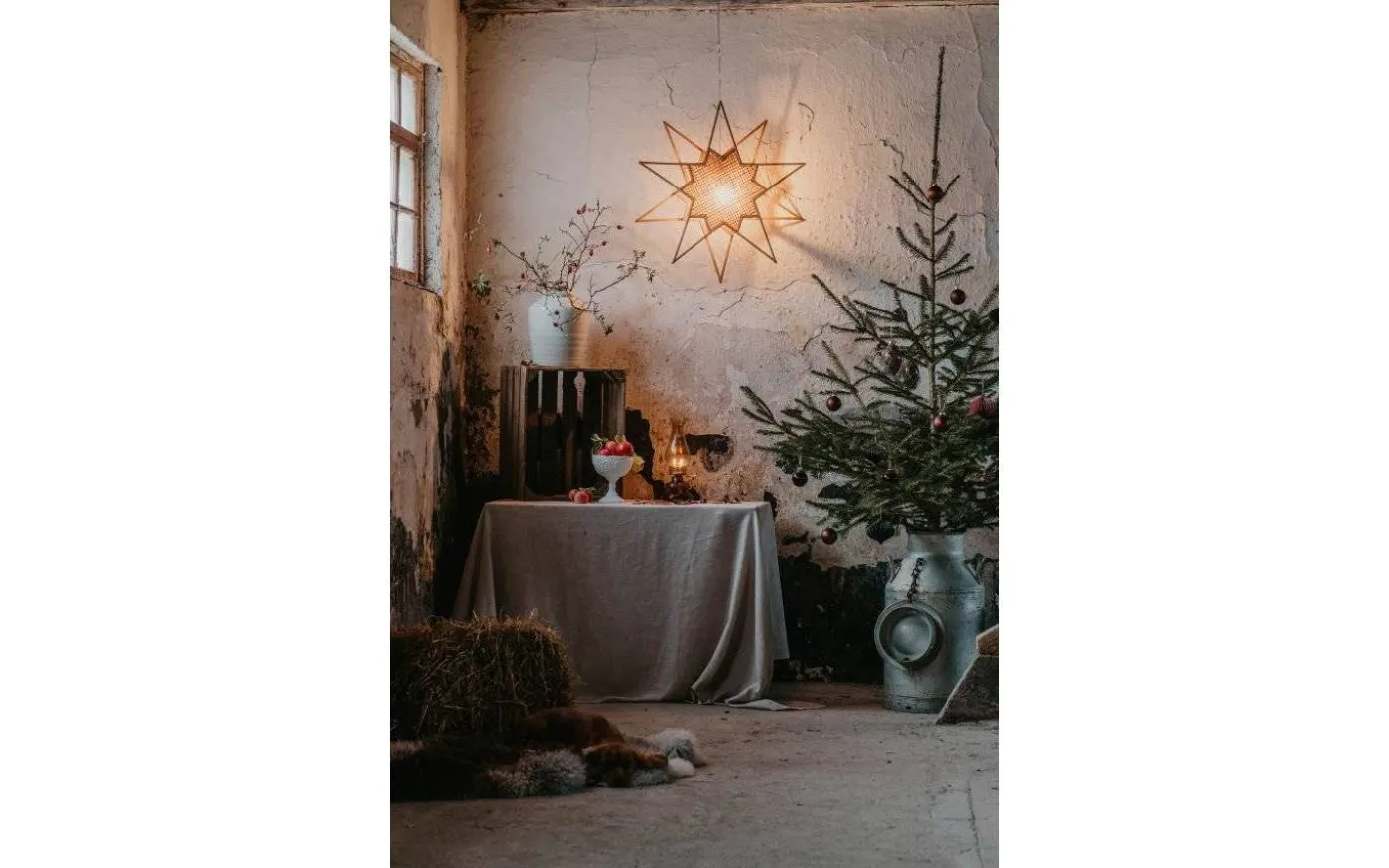 Karin Julstjärna 70cm Natur