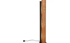 Trio Lighting Karuni Golvlampa 3xE27 matt svart/trä* Golvlampor