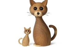 Spring Copenhagen Katt Big Lucky Trädekoration 38cm Ek/Lönn* Trädekorationer