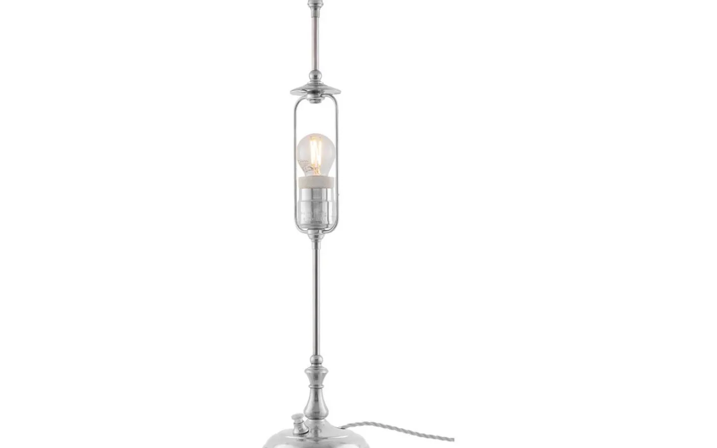 Lampfötter|Bordslampor<Karlskrona Lampfabrik Kellgren - Förnicklad