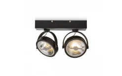 Avlånga Takspotlights|Takspot Med 2 Lampor<Rendl Kelly II Takspotlight Svart LED 2x12W 3000K