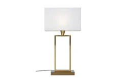 Vardagsrum|Sovrum<Cottex Kensington Bordslampa 51cm Mässing/Vit