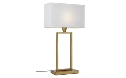 Vardagsrum|Sovrum<Cottex Kensington Bordslampa 51cm Mässing/Vit