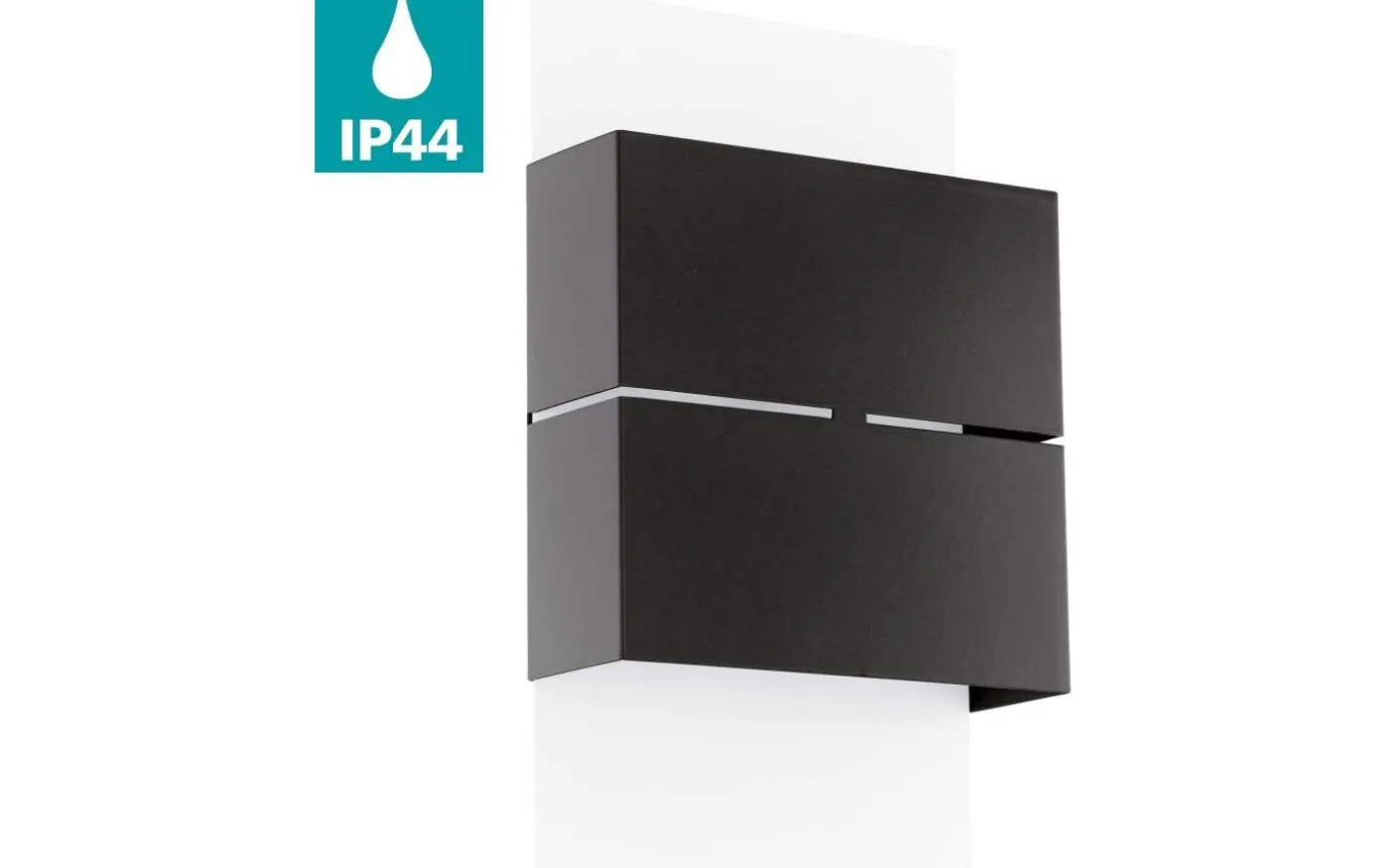 Kibea Fasadlampa LED 3000K 2x2,5W Antracit IP44