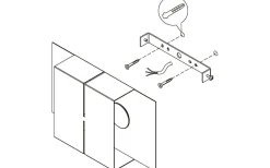 Kibea Fasadlampa LED 3000K 2x2,5W Antracit IP44
