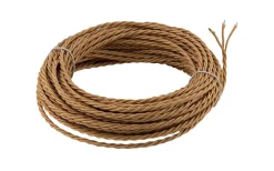 Lampsladdar<Karlskrona Lampfabrik Knoppledning - Guldgul (25 m)