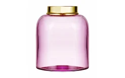 Karlskrona Lampfabrik Koholmenoljehus 6''' - Rosa glas / Mässing* Reservdelar Fotogenlampor