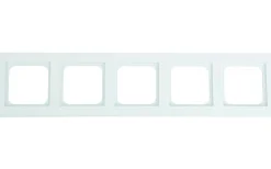 Strömställare/Vägguttag<Malmbergs Kombinationsram, Optima, 5-fack, Signalvit