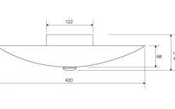 Kompass Plafond 42cm Vit/Svart
