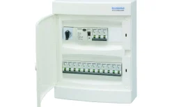 Komplett normcentral i plast, 2x12 moduler