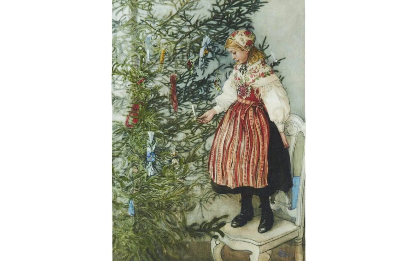 Kökshanddukar|Inredning Jul<Svanefors Konfekt Kökshandduk Grön 50x70cm