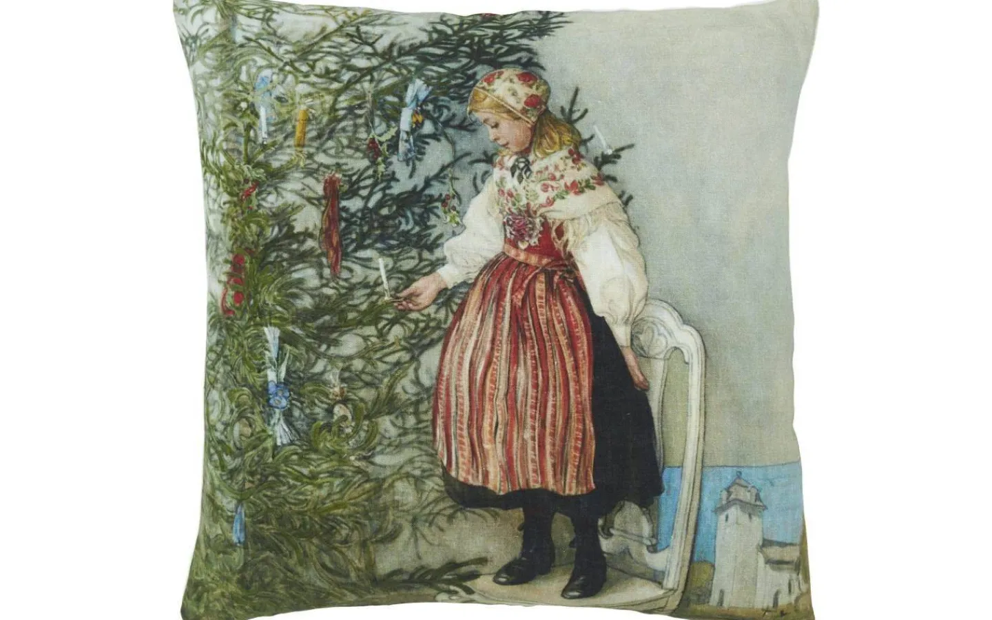 Kuddfodral|Inredning Jul<Svanefors Konfekt Kuddfodral Grön 45x45cm