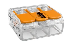 Kopplingsklämma Wago 221, 3-pol, 4 mm², 50 st/förp.