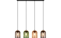 Korkpendel 4-delat E27 flerfärgat