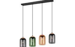 Korkpendel 4-delat E27 flerfärgat