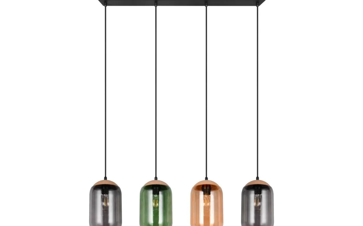 Korkpendel 4-delat E27 flerfärgat