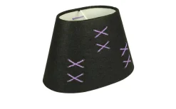 Oriva Kors Lampskärm Oval 22cm Svart/Lila* Ovala Lampskärmar