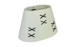 Oriva Kors Lampskärm Oval 22cm Vit/Svart* Ovala Lampskärmar