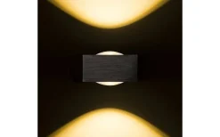 Korso II Vägglampa LED 3000K 2x3W Anodiserad Svart IP54