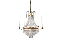 Krageholm Kristallkrona 3L 52cm Antikmässing