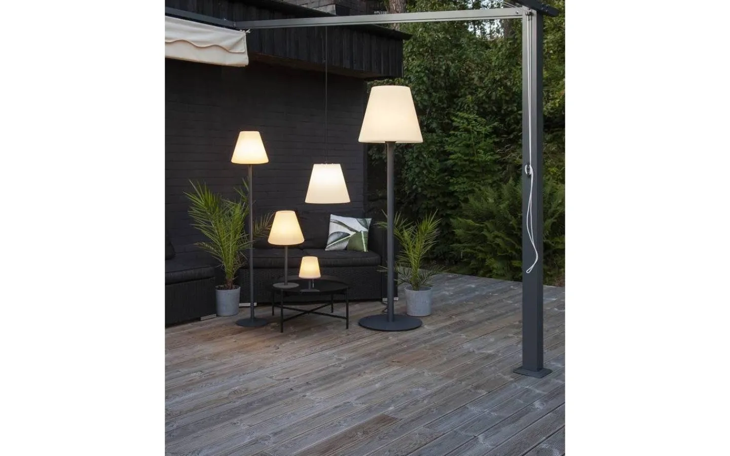 Star Trading Kreta Golvlampa 187cm Grå IP44* Golvlampor Utomhus