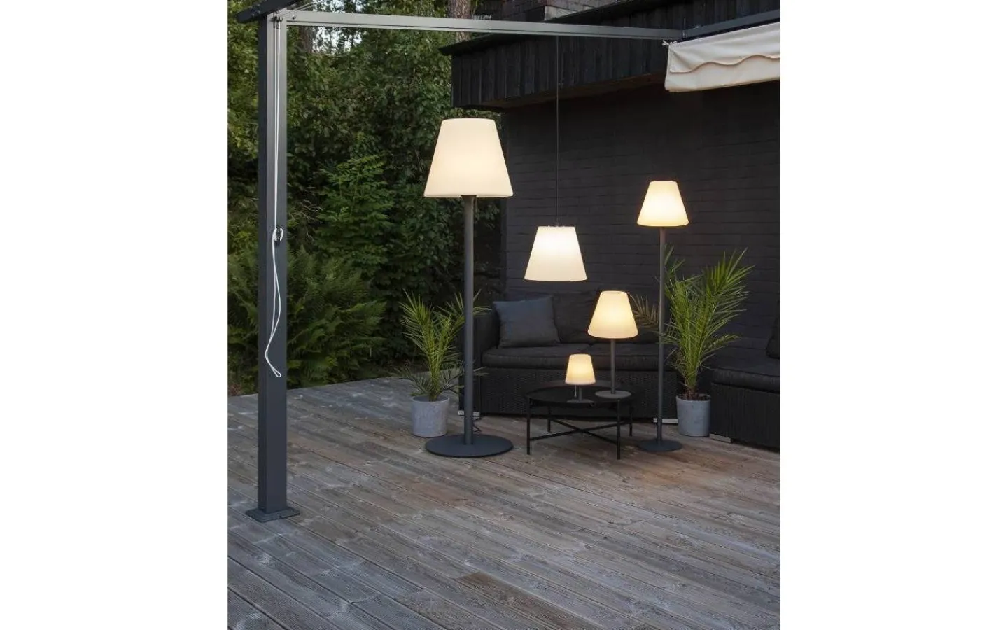 Star Trading Kreta Golvlampa 187cm Grå IP44* Golvlampor Utomhus