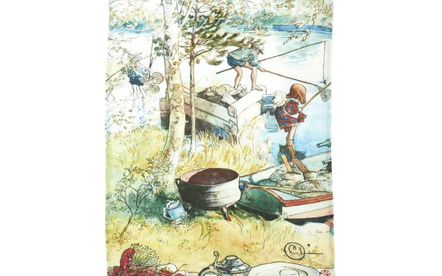 Svanefors Kräftfiske Kökshandduk 50x70cm Multi* Kökshanddukar