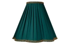 Toppringsskärmar|Plisserade Lampskärmar<ArmaturHantverk Kurtan Toppringskärm Ø25cm Blågrön