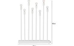 Ladda Uppladdningsbar Adventsljusstake 40cm Vit