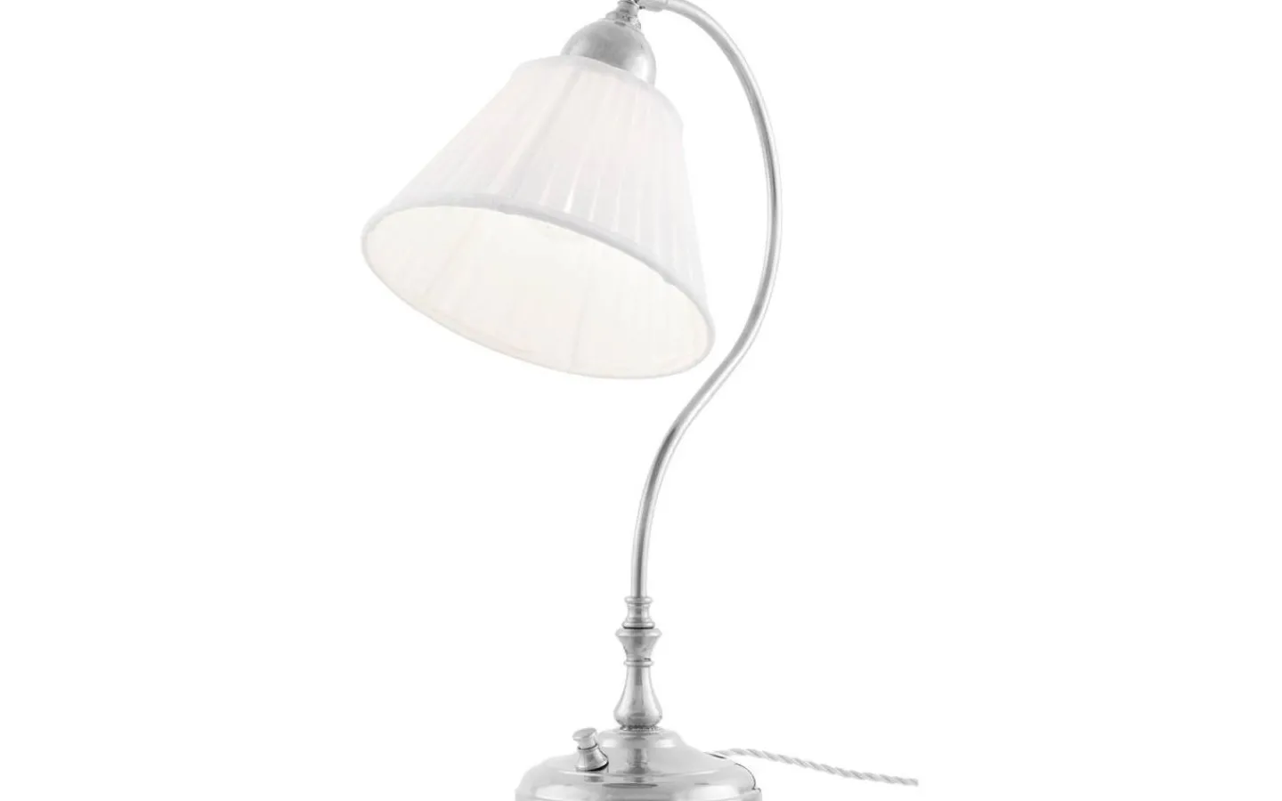 Lampfötter|Skrivbordslampor<Karlskrona Lampfabrik Lagerlöf - Förnicklad
