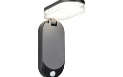 Lagoas hybrid solcellsdriven Vägglampa LED svart uppladdningsbar rörelse- och skymningssensor 4000K IP44