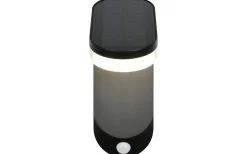 Lagoas hybrid solcellsdriven Vägglampa LED svart uppladdningsbar rörelse- och skymningssensor 4000K IP44