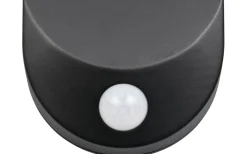 Lagoas hybrid solcellsdriven Vägglampa LED svart uppladdningsbar rörelse- och skymningssensor 4000K IP44